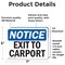 Signmission Exit Sign, Vinyl Decal, 7 in W, 5 in H, Exit To Carport OS-2PACK-NS-D-57-L-12255 - alternate 4